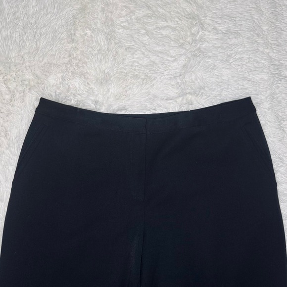 ST JOHN SPORT Black Wide Leg Dress Pants Women Size 16 Button Detail on Waist. - Picture 4 of 10